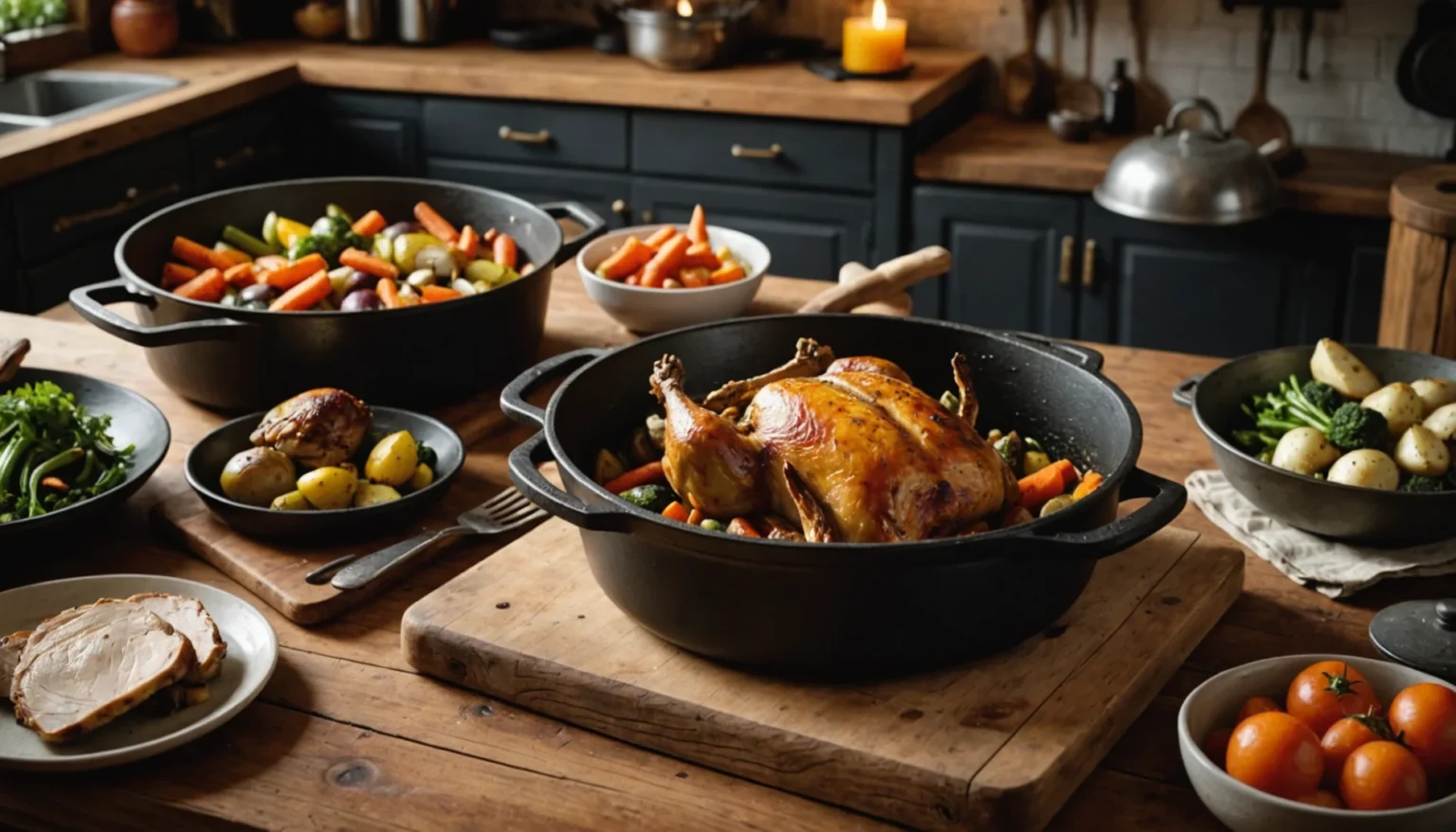 poulet cocotte en fonte