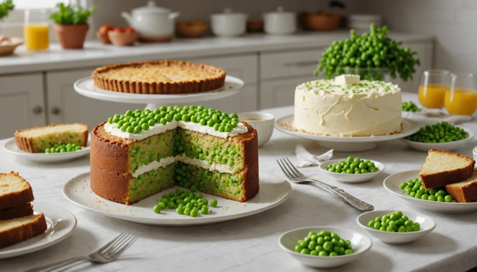 cake petits pois feta